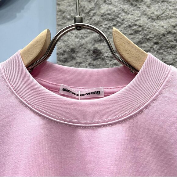 Alexander Wang Pink Printed Lettering T-Shirt - Picture 2 of 9